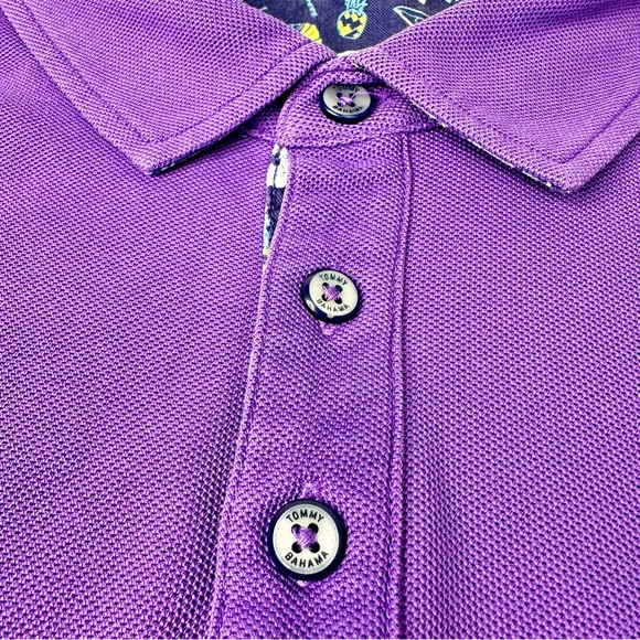 Tommy Bahama Mens Island Zone Supima Purple Short Sleeve Polo Shirt Size 4XLB - Picture 4 of 9